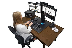 Victor DC350 High Rise Collection Dual Monitor Sit-Stand Standing Desk Converter, 28" by 23" by 15.5", Black