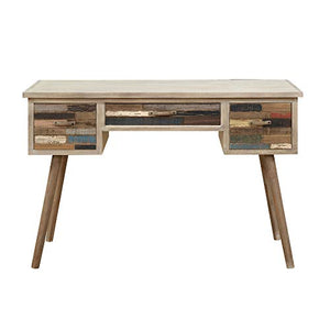 Felix Desk in Artist Palette with Storage And Telescoped Wood Legs, by Artum Hill