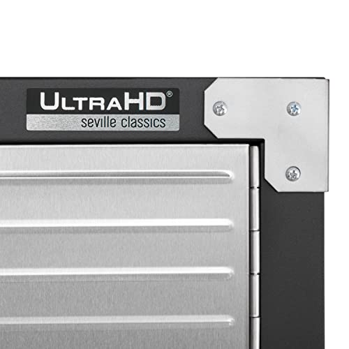 Seville Classics UltraHD Lockable Metal Storage Cabinet Organizer, 60" W x 24" D x 72" H, Graphite