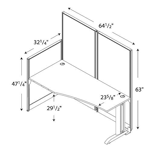 Bush Business Furniture Office in an Hour 65W x 33D Cubicle Workstation in Hansen Cherry
