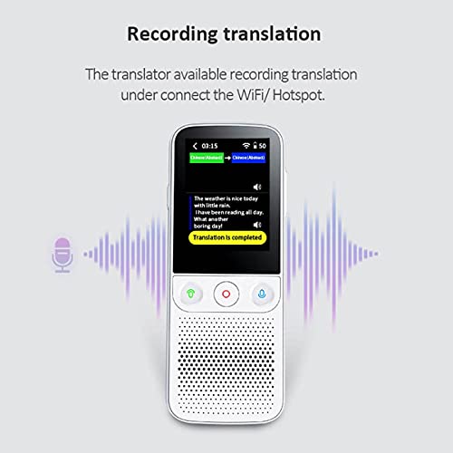UsmAsk Portable Voice Translator with Photo Scanning - Two-Way Multi-Language Translation - 2.4 Inch Touch Screen - WiFi Support - Recorder Function - Ideal Gift