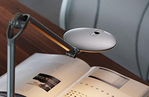 Humanscale Element Disc LED Light: Element Desktop Base - Arctic White (high gloss)