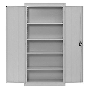 Sandusky Lee ER4R361872-MG Welded Steel Classic Storage Cabinet, 4 Adjustable Shelves, Locking Swing-Out Doors, 72" Height x 36" Width x 18" Depth, Multi-Granite