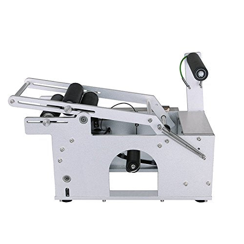 BestEquip Label Applicator Semi Automatic Bottle Labeling Machine120W Bottle Labeler for 12-90mm Bottles