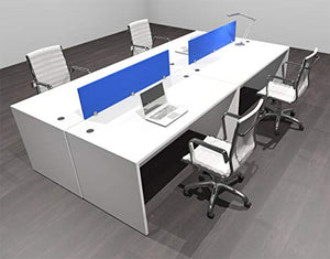 UTM Furniture Modern Acrylic Divider Office Workstation Desk Set - 4 Person, of-CPN-FPB5