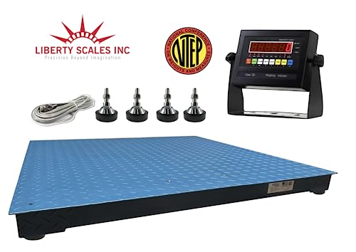 Liberty Scales LS-800-4x4 NTEP Certified Digital Floor Scale 48” x 48” Industrial Warehouse Pallet Scale