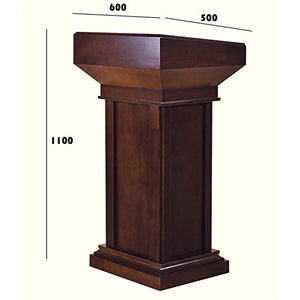 Generic Lectern Podium Stand Floor Standing Desk (Black/White, Solid Wood)