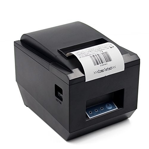 POS Thermal Receipt Printer，Symcode Ethernet/LAN, & Serial Port - Auto Cutter - Cash Drawer Port - Paper Width 3 1/8" (80mm) - Works on Windows XP/Vista/7/8/8.1/10 Uses