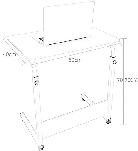 MaGiLL Adjustable Mobile Bed Table Laptop Stand with Tablet Slot