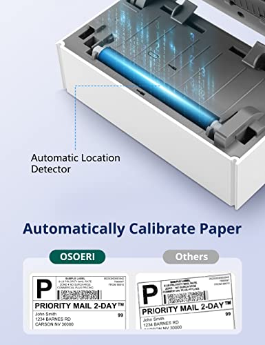Thermal Label Printer, Osoeri Shipping Label Printer, 4X6 Desktop Label Printer for Shipping Packages & Small Business Compatible with USPS, UPS, FedEx, Shopify, Amazon, Ebay, Support Windows Mac