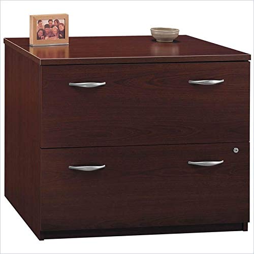Bush Furniture Somerset 4 Piece 71" L-Shape Office Set in Maple Cross