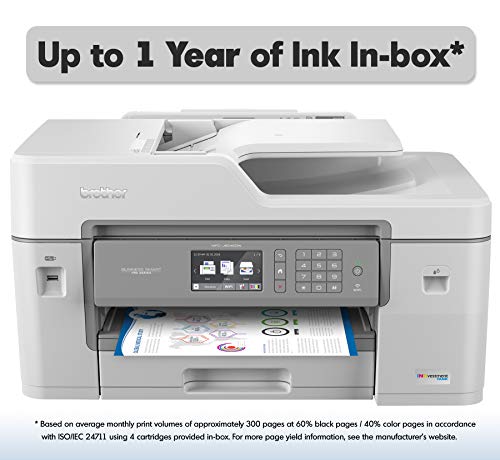 Brother MFC-J6545DW INKvestment Tank Color Inkjet All-in-One Printer with Wireless, Duplex Printing, 11" x 17" Scan Glass and Up to 1-Year of Ink in-Box MFC-J6545dw