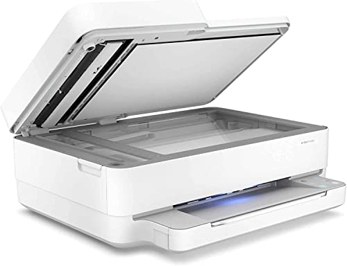 HP Envy 6458e All-in-One Wireless Color Inkjet Printer, Home Office, White - Print Copy Scan - 10 ppm, 4800 x 1200 dpi, Auto 2-Sided Printing, 35-Sheet ADF, Instant Ink Ready, Silmarils Printer Cable