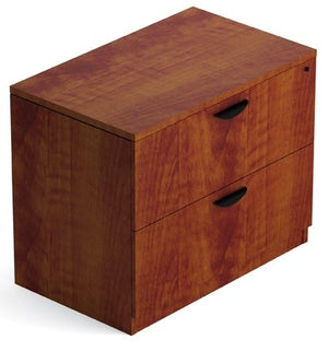 Offices To Go 36" Two Drawer Lateral File Cabinet Dimensions: 36"W X 22"D X 29 1/2"H Two Drawer Lateral File Cabinet W/Top Quality Full Extension Ball Bearing Slides - American Dark Cherry