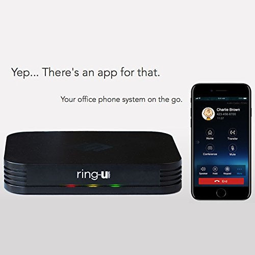 Ring-U Hello Hub Small Business PBX Phone System and Service VOIP 4-Phone Bundle (Hello Hub + 3 Standard Atcom A20W Handsets + 1 Atcom A68W Operator Handset)