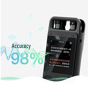 None Language Translator Device with Recording and Transcription in 20 Languages | Standby Time Up to 20 Days | Meetings and Learning (Black)