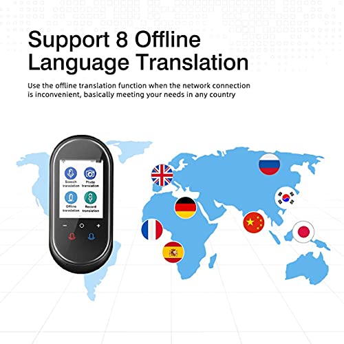 UsmAsk Smart Voice Translator - Translate 106 Languages - Offline & Photo Translation - 2.4 Inch Touch Screen - Travel Essential Gift