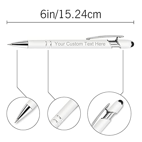 200 Pcs Personalized Custom Pens Bulk Free Engraving with Name Message Customized Ballpoint Pens Stylus for Business Office Graduation Customized Gifts for Men Women Christmas Birthday (Assorted)