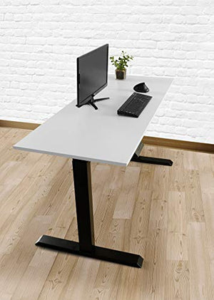 TechOrbits Electric Standing Desk Frame - Two Leg Motorized Stand Up Desk Base - Sit Stand Desk with Memory Settings and Telescopic Height Adjustment (Black)