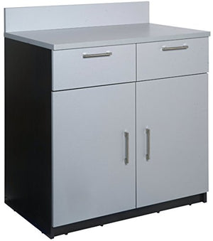 Breaktime 1 Piece Group Model 2092 Break Room Lunch Room Cabinet"Ready-To-Install/Ready-To-Use", Color Espresso/Grey Metallic