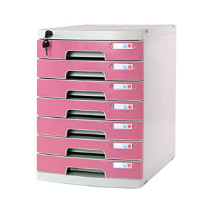 FPIGSHS Flat File Cabinet Storage, Desktop Drawer Cabinet, 5/7 Layers with Lock, Multi Functional Desk Organizer - 7 Drawer Size