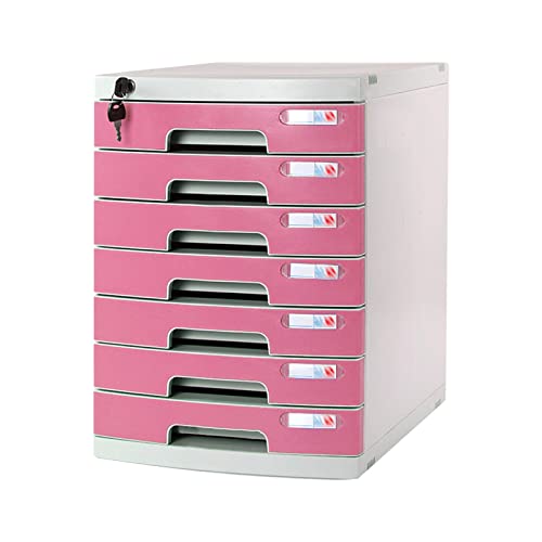 FPIGSHS Flat File Cabinet Storage, Desktop Drawer Cabinet, 5/7 Layers with Lock, Multi Functional Desk Organizer - 7 Drawer Size