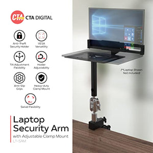 CTA Digital Laptop Security Arm - CTA Laptop Security Arm with VESA Mounting Base - Compatible with Any 9.5” – 17.5” Wide Laptop Computer