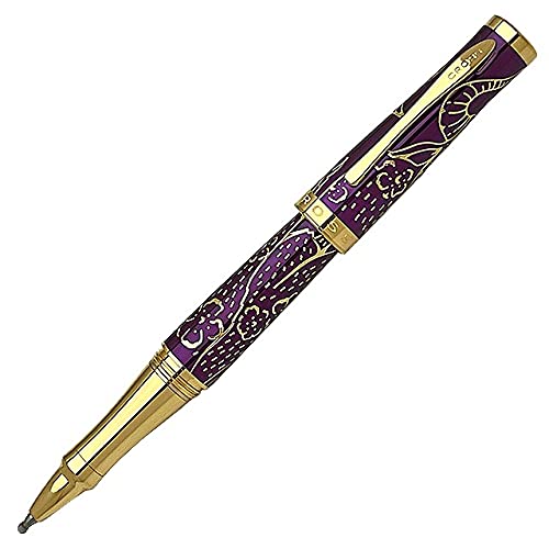 Cross Sauvage 2021 Year of the Ox Special-Edition, Hand-polished Translucent Plum lacquer finish with deep-etched ox engraving With 23KT Gold Plated Inlays and Appointments Selectip Rollerball Pen