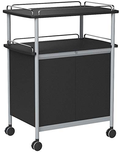 Safco Products 8964BL Mobile Beverage Cart, Black
