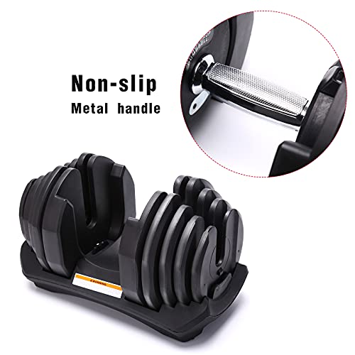 DatingDay 90Lbs Adjustable Dumbbells,Adjustable Dumbbell Weight Set,Can Be Used As Dumbbells for Gym Work Out Home Training Suitable for Men and Women (Single)