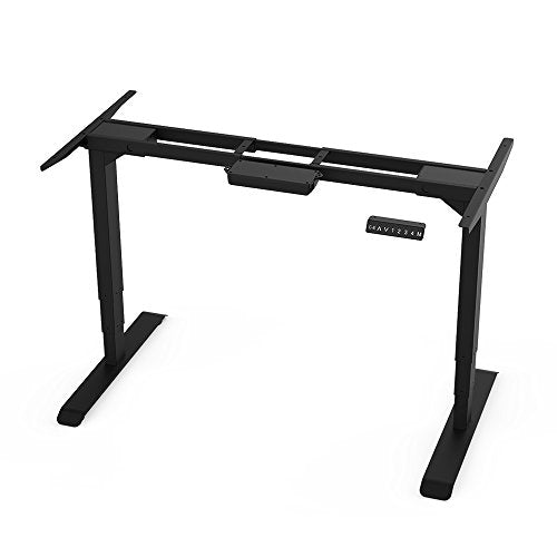 AIMEZO Electric Stand Up Desk Frame w/Dual Motor 50.8"H Height Adjustable Standing Desk Base Home Office DIY Ergonomic Workstation w/ 4 Memory Keypad