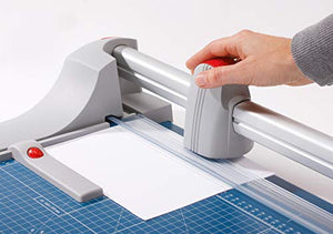 Dahle 00442-20420 Model 442 Premium Series Rolling Trimmer, 20" Cutting Length, Cuts Up to 30 Sheets of Paper at a Time, Blade is Encased in A Protective Housing, Easily Trims Standard Size Mat Board