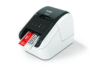 Brother QL-800 High-Speed Professional Label Printer, Lightning Quick Printing, Plug & Label Feature, Brother Genuine DK Pre-Sized Labels, Multi-System Compatible – White Printing Available