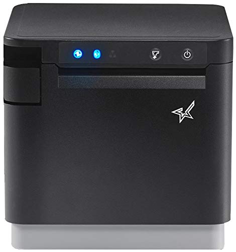 Star Micronics mC-Print3 3-inch Ethernet (LAN) / USB / Bluetooth / Lightning Thermal POS Printer with CloudPRNT, Peripheral Hub, Cutter, and External Power Supply - Black