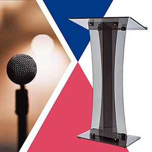 None Transparent Acrylic Podium Pulpit Lectern