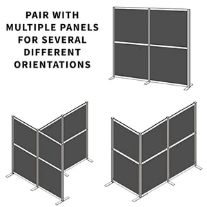 VIVO Modular Wall System with 2 PET Panels, 66" High, Dark Gray - PP-MWS63D