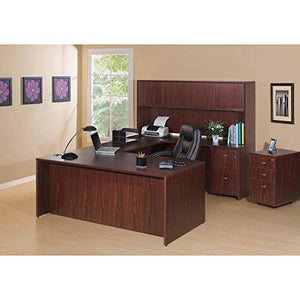 Lorell LLR59582 Essentials Series Mahogany Reception Desk