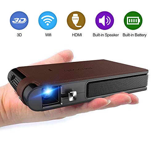2020 Mini Pocket Wifi Projector 3D DLP 3600 Lumens Digital HD LED Portable Wireless Movie Projector with Battery Support 1080P Airplay HDMI USB Auto Keystone WXGA Home Theater Outdoor Video Proyector