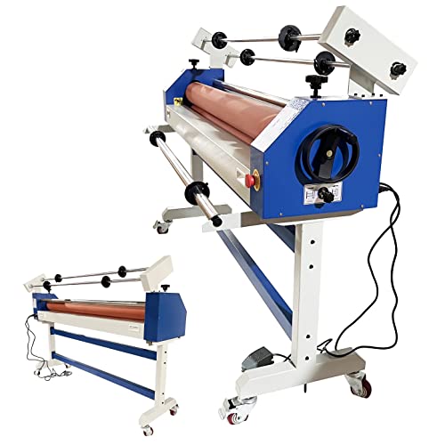 EQCOTWEA Cold Laminator 51in Semi-auto Electric/Manual Laminating Machine