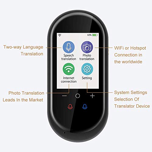 AkosOL Smart Language Translator Device with Voice 2.4 Inch Touch Screen - 106 Languages - WiFi - White