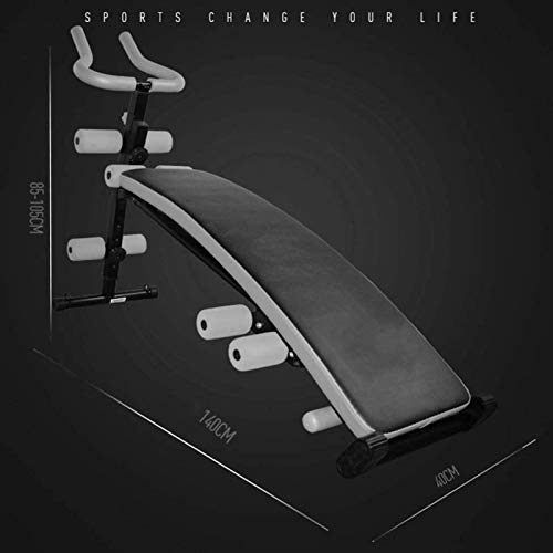 DSWHM Safety Comfortable Adjustable Fitness Benches Strength Training Equipment Adult Abdomen Machine Sit-up Chair Weightlifting Dumbbell Bench Indoor Fitness Equipment