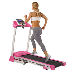 Sunny Health & Fitness P8700 Pink Treadmill, 62 L x 27 W x 50 H