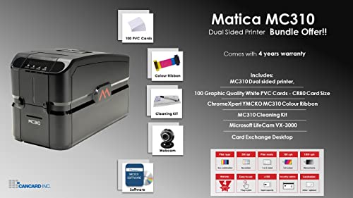 Generic Dual Sided ID Card Printer Bundle - Matica's MC 310