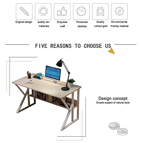 ADHW Computer Desk Workstation Home Office Student Dorm Laptop Study Table w/Shelf