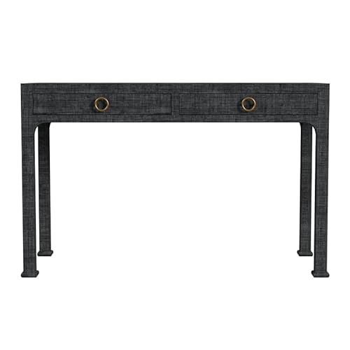 Home Square 3-Piece Set with 2-Drawer Desk and 2 Bookcases in Charcoal