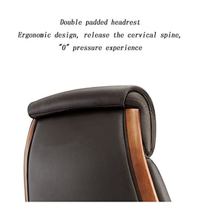 YIORYO Ergonomic Business Boss Chair, Adjustable Height Swivel Leather Executive Office Chair