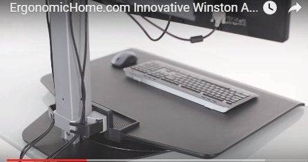 Ergonomic Home Innovative Winston Sit Stand Workstation is A Triple Monitor Stand That Easily Converts Your Existing Desk to an Ergonomic Workstation. Stand to Get Fit!. #Ehwstn-3-Fs