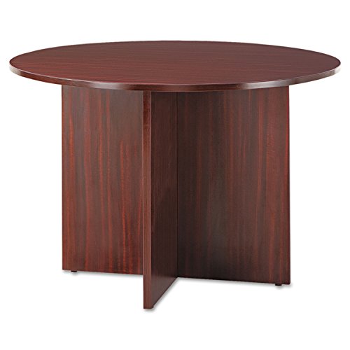 Alera VA7142MY Valencia Round Conference Table with Legs, 29-1/2h x 42 dia., Mahogany