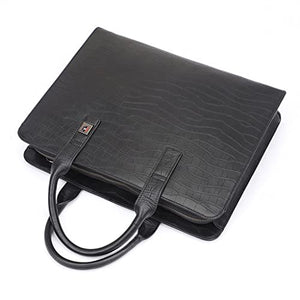 ADKHF Business Laptop Briefcase Men Leather Briefcase Computer Bag Men Men Handbag (Color : A, Size