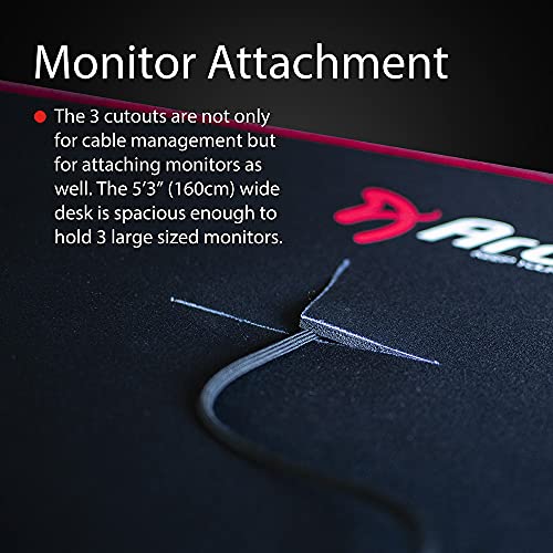 Arozzi Arena Special Edition Ultrawide Curved Gaming and Office Desk with Water-Resistant Desk Mat - Crawling Chaos